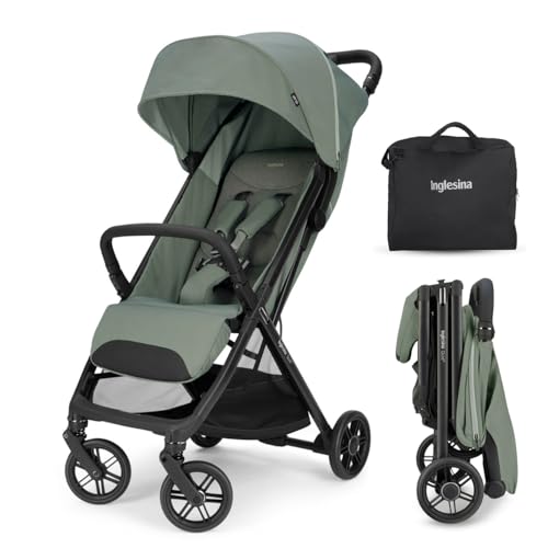 Image of Inglesina Quid Travel Stroller - Planet Green | Lightweight Travel Stroller for Airplane, Umbrella Stroller for Baby & Toddler 0-55 lbs, Car Seat Compatible w /Carry Bag & Wheel Covers - Bundle Kit