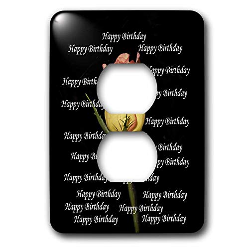 Joyeux anniversaire 2 prises cache plaque murale usée pour deco festive propre - 2