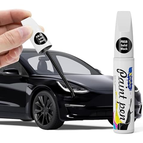 XTryfun PBSB Solid Black Touch Up Paint Compatible with Tesla, DIY Car Paint Scratch Repair, Automotive Paint, Quick & Easy Fix Scratch Repair for Tesla Model Y/3/X/S Cover