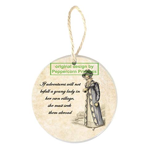 Funny Ornament Jane Austen Fan Gift Original Handmade Design
