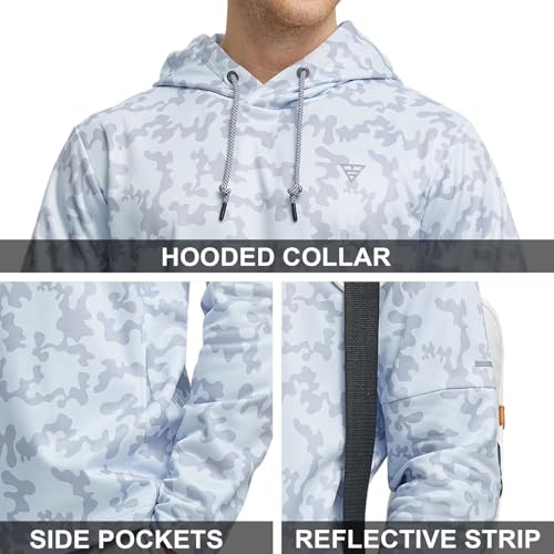 Image of M MAELREG Hoodies for Men Golf Fleece Hooded Sweatshirts Dry Fit Athletic Lightweight Casual Midlayer Mens Hoodies Pullover
