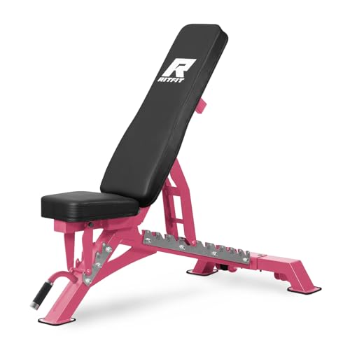 Image of RITFIT Adjustable Weight Bench, Incline Decline Flat, 1300LB Capacity