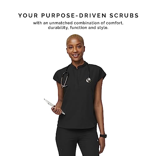 Figs Rafaela Oversized Scrub Top For Women — Black, M #TOP6