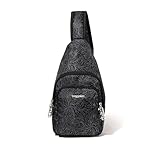 Baggallini Securtex Anti-Theft Daytripper Sling, Midnight Blossom Print, One Size