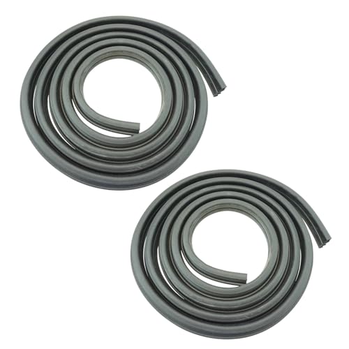 TRQ Door Weatherstrip Seal Kit Front Driver & Passenger Side Body Mounted