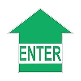Enter Green Arrow Floor Decal Anti-Skid Laminate