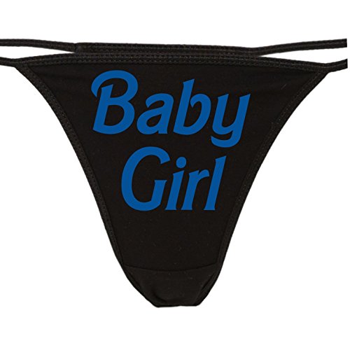 Knaughty Knickers - Daddy's Baby Girl Thong Underwear - Cute Panties for Daddys Princess - DDLG Royal Blue
