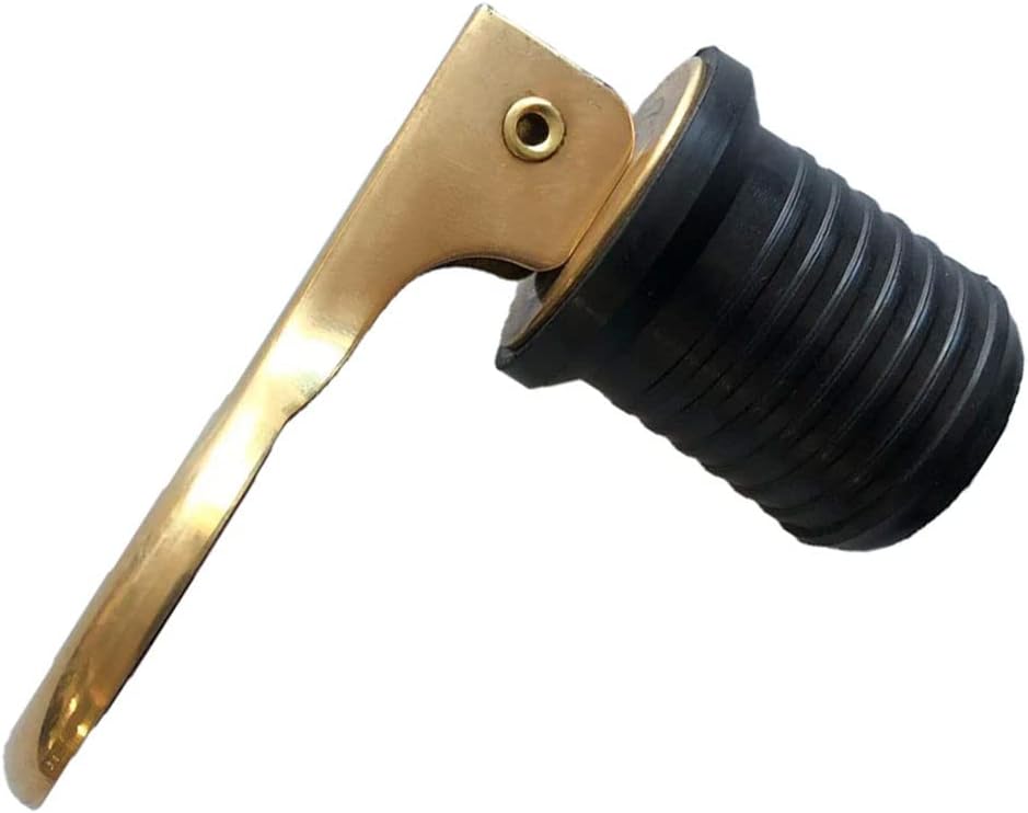 MarineNow Brass Snap-Handle Locking Drain Plug 1" Diameter Choose Pack Size