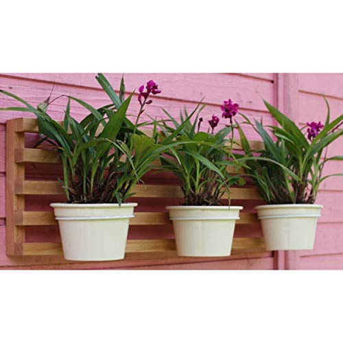 Suporte G Aço Pintura Epóxi Porta Vaso de Flor Jardim Plantar Parede, Branco