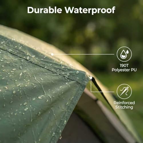 Camping Tents,Outdoor Camping Dome Tent,Waterproof,Windproof, Lightweight Easy Setup,for 1/2/3/4 Man Camping,Garden,Outdoor,Backpacking (4 Man) - Image 3