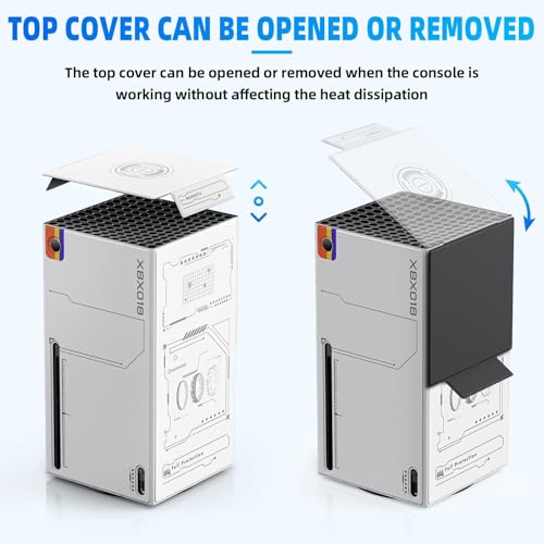 WOLIBEAR Envoltórios magnéticos para acessórios de console Xbox Series X, capa com couro sintético p