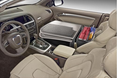 Image of AutoExec GripMaster Car Desk for Your Vehicle Workstation and Mobile Office, Grey