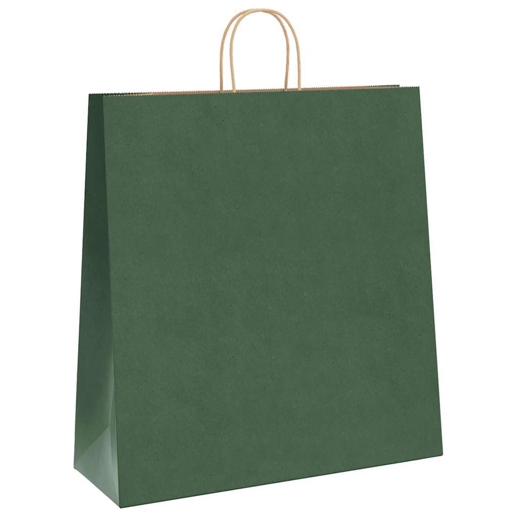 KFPOERTFGD Torby papierowe 250 szt. 45 x 17 x 48 cm, zielone