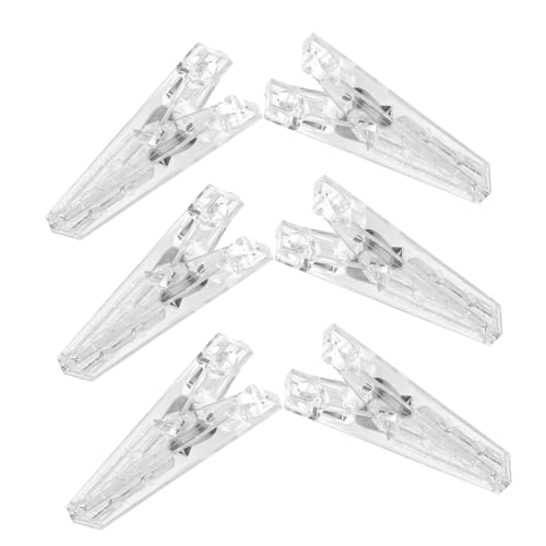 Uonlytech Fabric Clamps Plastic Reusable Clips Sewing Clips Photo Fixing Clamps Portable White Transparent