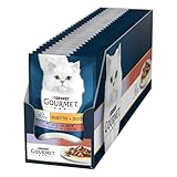 Gourmet Perle Duetto Katzenfutter nass, mit Kalb und Ente, 26er Pack (26 x 85g)