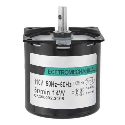 ZVKV 60 RPM AC Motor Synchronous Gear Motor 110V 60KTYZ CW/CCW High Torque Permanent Magnet Micro Electric Motor