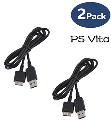 PS Vita Charger Cable, 2 IN1 USB Charger Charging Cable for Sony PS Vita Data Sync & Charge Lead Pack of 2