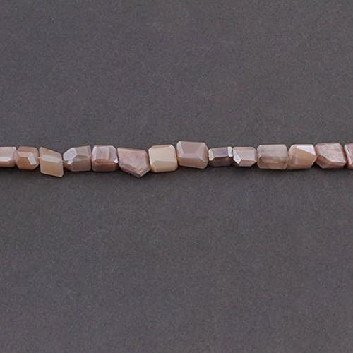 Pierre de lune pêche perles facettées 13.5" LKBEADS pour collier DIY