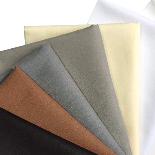 levylisa 7PCS 18\"x22\" Fat Quarters Precut Cotton Fabric Bundles DIY Sewing Quarters Quilting Fabric Kit Black White Gray Series