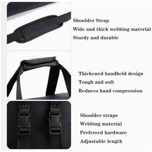 Sports Duffel Bag with Shoe Compartment, Waterproof, Weekend Overnight Bag, Oxford Fabric, Gym Bag, Large Capacity, Lightweight, for Men & Women4