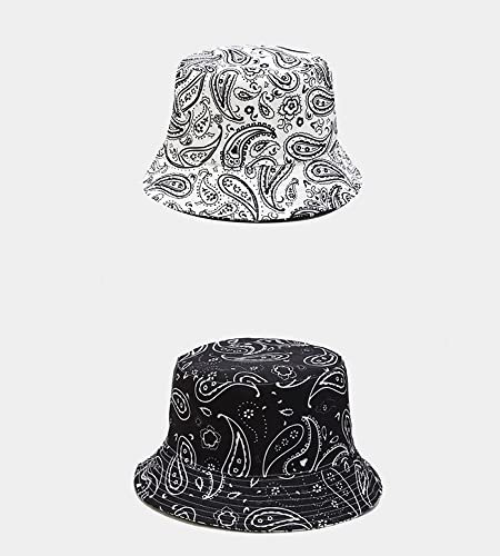 Image of Quanhaigou Bucket Hat for Men Women,Packable Reversible Printed Sun Hats,Fisherman Outdoor Summer Travel Hiking Beach Caps
