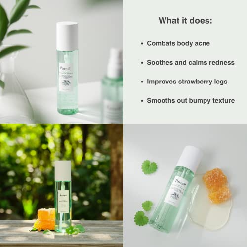 Parnell Cicamanu Ph Balanced Body Mist For Body& Back Acne, Kp, Centella Asiatica, Manuka Honey, 5.07 Fl.oz, Unscented, Alcohol-Free #TOP1