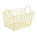 KOMBIUDA Wire Basket Farmhouse Organizer Basket Storage Basket Pantry Organizer Bins Clothes Shower Tinsel Storage Shelves Storage Shelf Shower Organizer Wall-mounted Blush