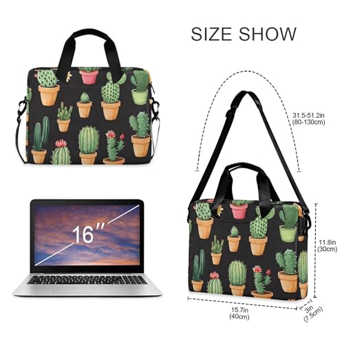 Maletín para portátil ALAZA con estampado de cactus miniatura 4