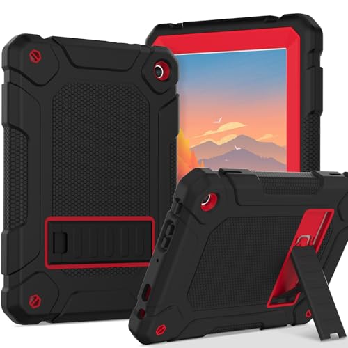 MENZO All-New Case for 8" Tablet, Slim Shockproof Rugged High Impact Protective Case with Kickstand, Black+Red by MENZO - Used condition - US$11.17