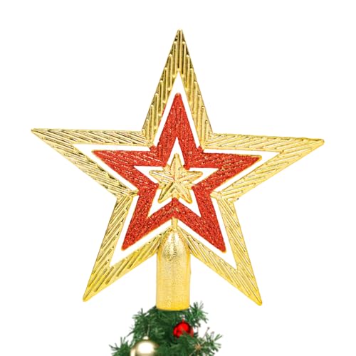 Ponteira Estrela Decoração Arvore De Natal - Enfeite Glitter - 18cm