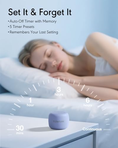 FLOWTUNE Sound Machine Flowtune White Noise Machine for Baby Adults, Mini Portable Sound Machine for Travel, 6H Timer, 18 Soothing Sleep Sounds Gift (Purple) - Thumbnail 5