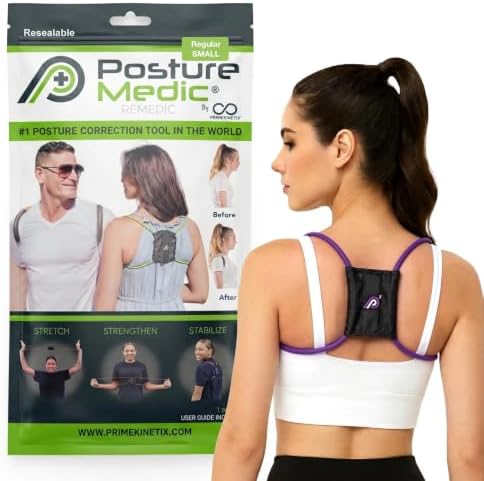 PostureMedic Plus Strength Dynamic Posture Corrector for Athletes โ High Resistance Training System for Performance & Recovery โ Professional Grade Posture Trainer for Men & Women - Size S (Purple)