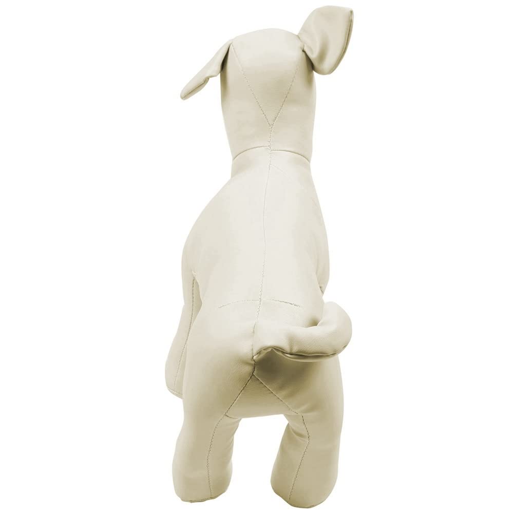 Mannequins De Chien en Cuir De ModÈLes De Chien De Position Debout Mannequin d'Affichage De La d'animal De Compagnie Blanc S