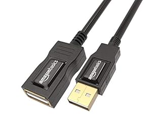 Amazonベーシック USB2.0延長ケーブル プリンター用 1.0m (タイプAオス - タイプAメス)