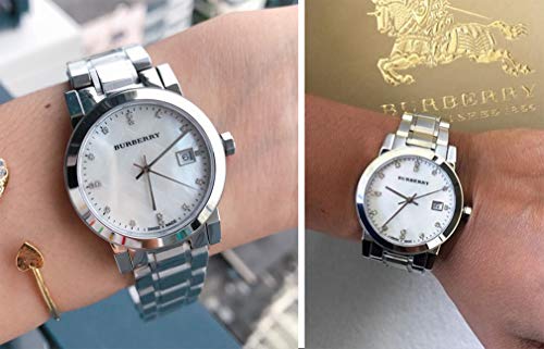 Swiss Rare Diamonds Silver Motherpearl Date Dial 34Mm Women Stainless Steel Wrist Watch The City Bu9125 #TOP2