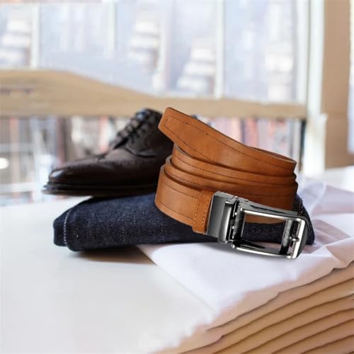 Mens Metal Automatic Buckle Belt Classic Every Day Leather Jeans Belt3