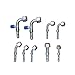 Zieichy 134a A/C Hose & Fitting Kit:Complete Set for Custom Air Conditioning Lines| Includes,(2) #10 Fittings w/Service Port,E-Z Clip Hose End Fittings,Cages,Cage Clips, O-Ring Kit,Oil Tube, Hoses