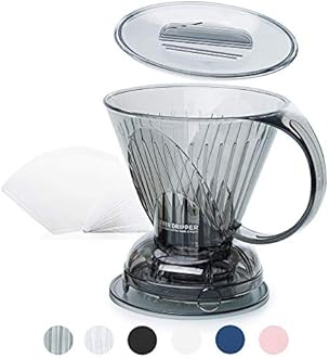 Clever Coffee Dripper Barista's Choice - Bonus 100 Filters Included (18oz Large, Cloud)
