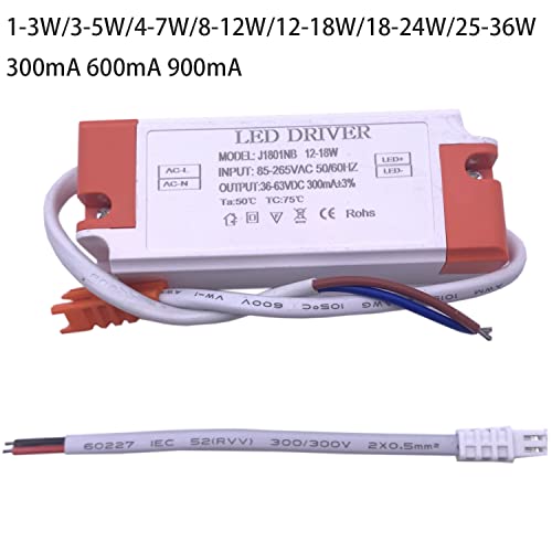 Image of LED Driver 300mA 600mA 900mA 1-3w 4-7w 8-12w 12-18w 18-25w 25-36w LED Constant Current Driver Power Unit Supply for LED Bulb Transformers (3-5W 300mA)