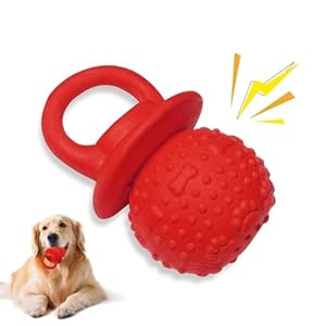 Latex Chew Dog Toys, Novelty Squeaky Pacifier Dog Toys for Teething Puppies, Mild Chewing Small, Medium, Large Dogs, Pet Dogs Supplies Newborn Puppy Gift