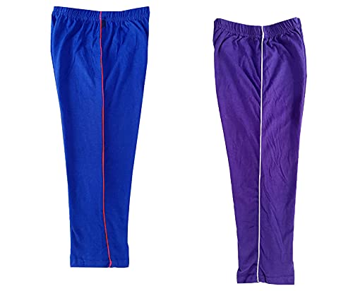 Image of indi weaves Girls Cotton Solid Capri 3 /4th Leggings (Pack of 2)