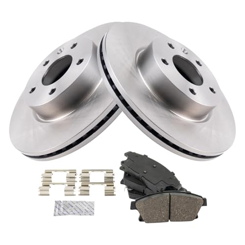 Image of TRQ Front Brake Pad & Rotor Kit Ceramic | For 2013-2019 Cadillac ATS