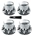 Set of 4 Chrome Rear Axle Wheel Cover 33mm Screw-on Lug Nuts for Semi Truck (4 x TR076)