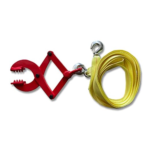 Voyager Tools Heavy Duty 2" X 20ft Tow Strap and 2000LB Truck Pallet Puller Clamp Kit Nylon Webbing