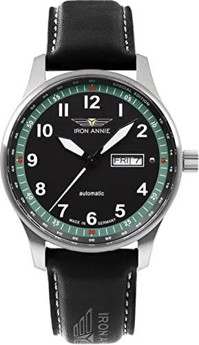 Preisvergleich Produktbild Iron Annie Herrenuhr Automatik F13 Tempelhof Schwarz / Türkis 5668-4