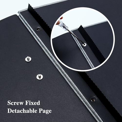 Yopih Adhesive Photo Album with 40 Pages 10 x 15 cm Linen Fabric Cover Scrapbooking DIY Photo Album Save Baby Growth Wedding Travel