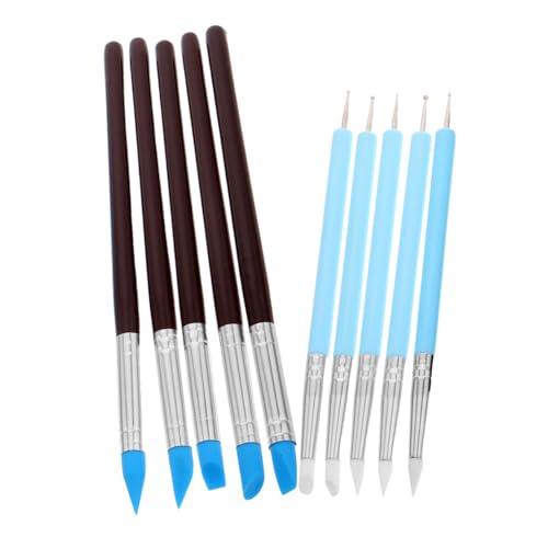 Housoutil Polymer Clay Tools 10pcs Pottery Ceramic Carving Tools for Detailing Soft Oil Clay Projects