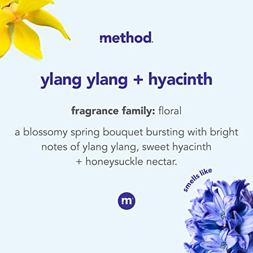 Method Gel Hand Soap, Hyacinth + Ylang Ylang, Reusable Gold Aluminum Bottle, 12 Oz, 3 Pack #TOP2