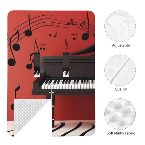 Housse de siège auto bébé notes de musique | Canopy multi-usages et doux - 7