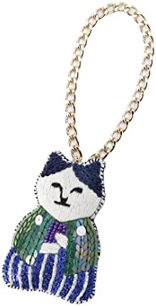 [nekonoba] tamao×kozacla Embroidered Charm Cat Brown Digs, Luxury tamao×kozacla - - image 3